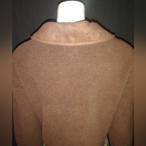 "Hippie Rose" Light Brown Cropped Teddy Jacket - Picture 9 of 10